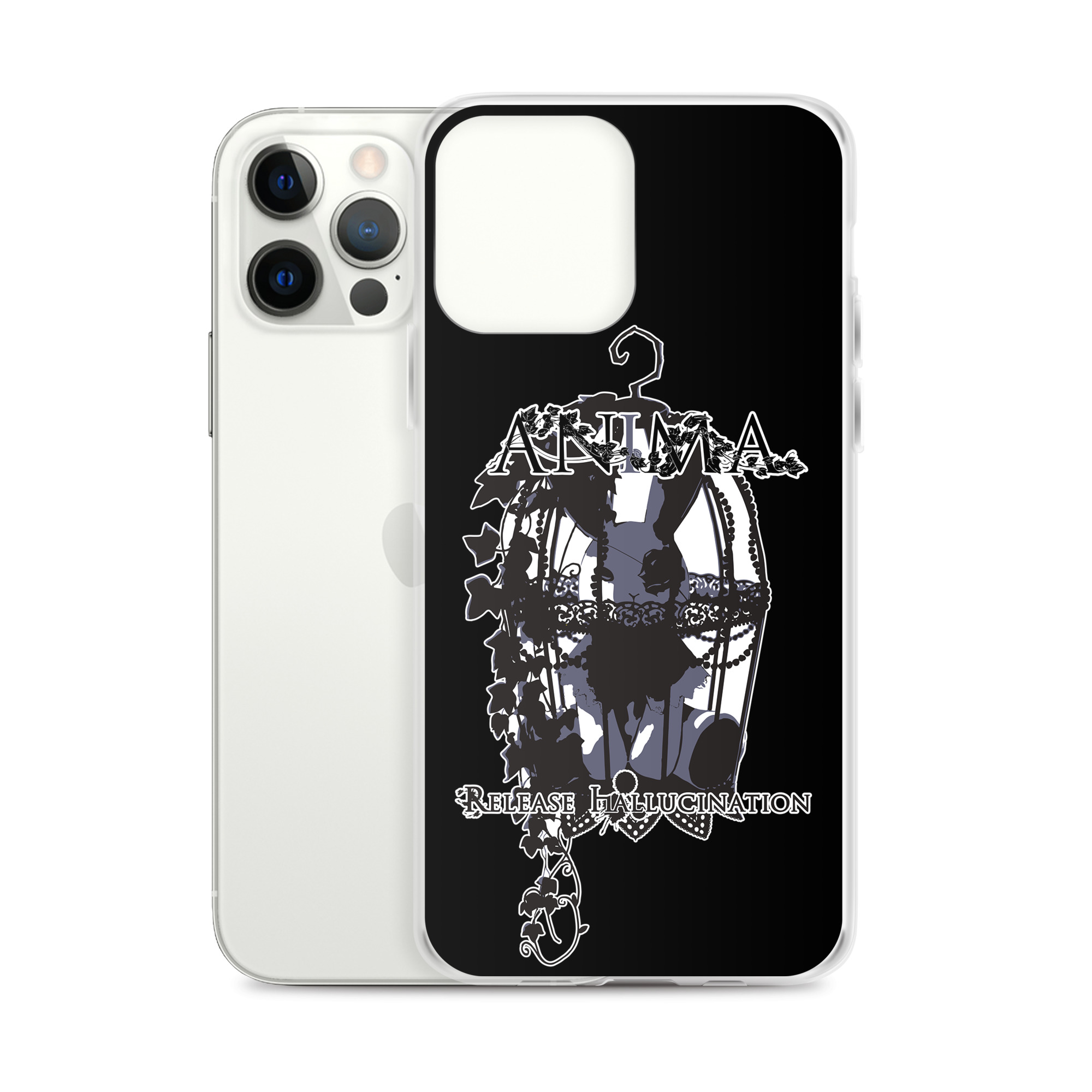 The Rabbit of Anima Clear Black Case for iPhone®7and later