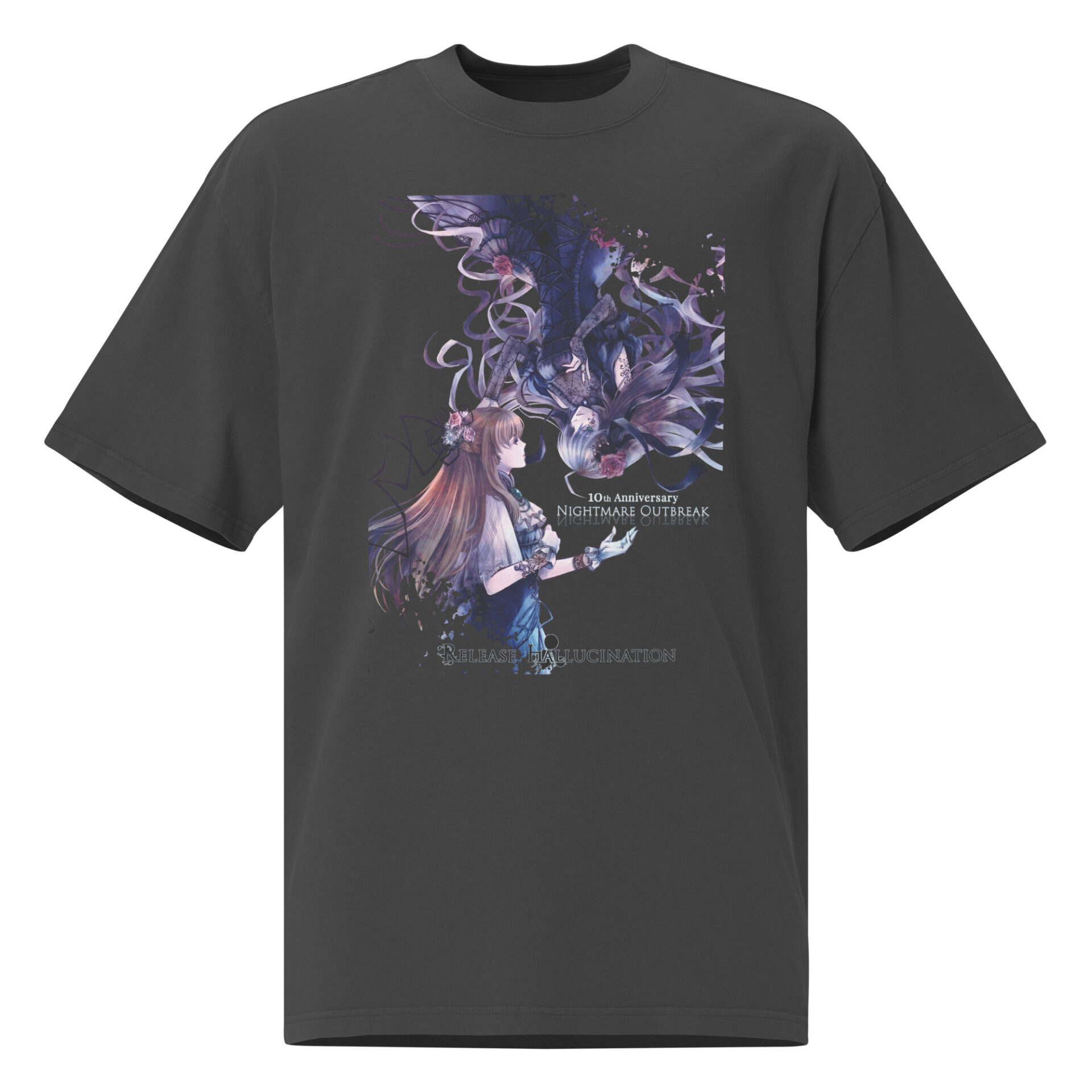 Nightmare Outbreak 10th Anniversary Oversized faded t-shirt